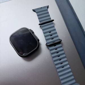 Apple Watch Ultra 3 49mm 黑色 配 藍色海洋錶帶