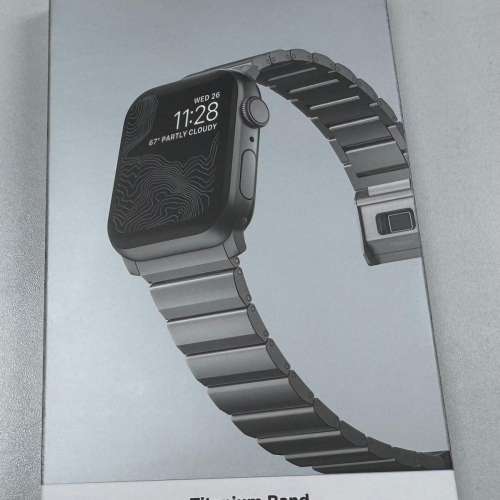 [全新] Nomad Titanium Band for Apple Watch (銀色)
