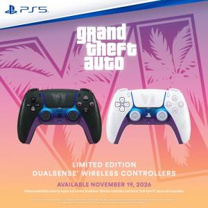 (接受預訂) PS5 Wireless Controller 🎮GTA6 (Black/White Limited Edition)