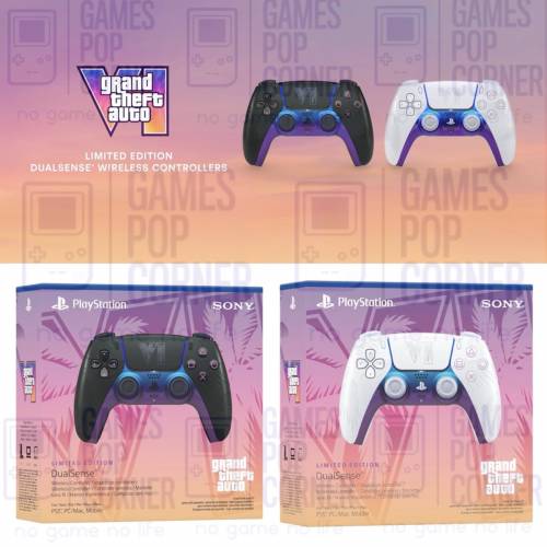 (接受預訂) PS5 Wireless Controller 🎮GTA6 (Black/White Limited Edition)