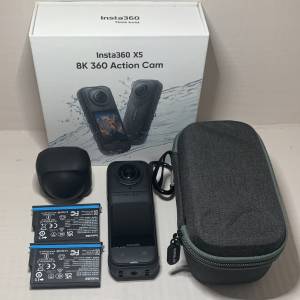 [觀塘實體店] 二手 Insta360 X5 (共2電+鏡頭保護套+機身收納包) 行貨保養到26年12...