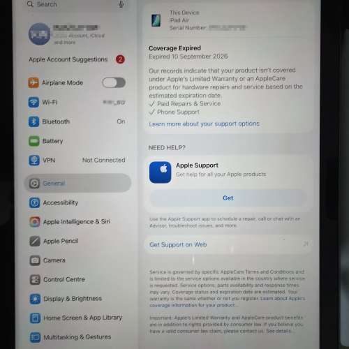 Ipad air 11" M3  128GB WIFI 港行連 Apple Pencil Pro