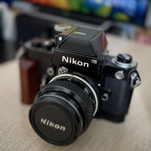 Nikon F2菲林相機, DP-1 觀景器，機身包35mm F2.8 鏡頭
