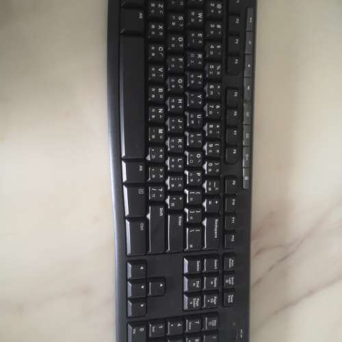 logitech k270 全尺寸無線鍵盤  有倉頡碼  Unifying 接收器