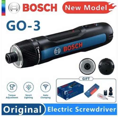 Bosch GO 3 + 25pcs common bits SET ,Torque Adjustment (7+1) , w/3 LED ring