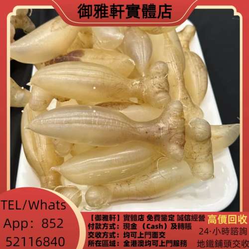 高價上門回收：頂級名膠馬來蜘蛛公肚 花膠 靚花膠 新會東甲陳皮 鳘魚膠 赤嘴花膠 陳...