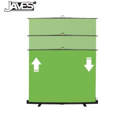 JAVES 150cm(W) X 200cm(H) Roll Up Green Screen Portable Chromakey Background ...