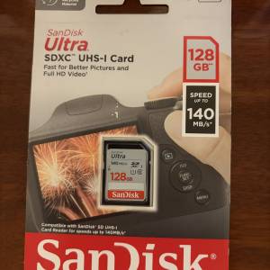 Sandisk Ultra SDXC C10 UHS-I 記憶卡 - 128GB (140MB/s)