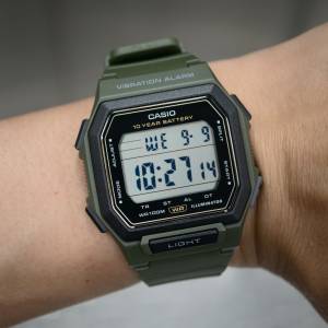 新款新淨無花 Casio W-738H-3AV 10年電 100米防水