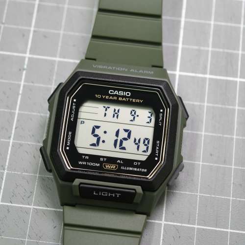 新款新淨無花 Casio W-738H-3AV 10年電 100米防水