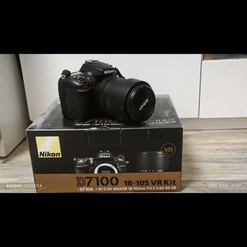 Nikon D7100 18-105 VR KIT, 有盒，二電池。