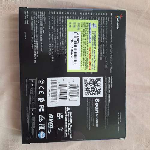 全新ADATA LEGEND 710 PCIe Gen3 x4 M.2 2280 SSD 256GB ($500)