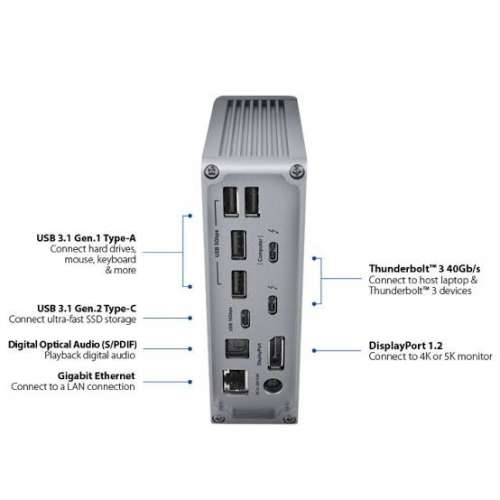 CalDigit TS3 Plus Thunderbolt 3 docking for Mac & PC support 2x4K mon