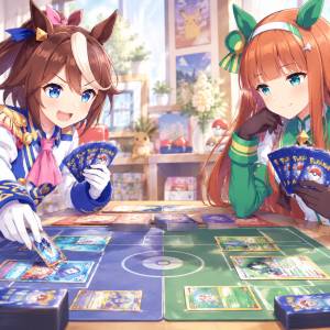 領頭(逃げ) VS 前列(先行) 賽馬娘的激烈對決來到卡牌遊戲! $70兩副 闇影詩章 Cross...