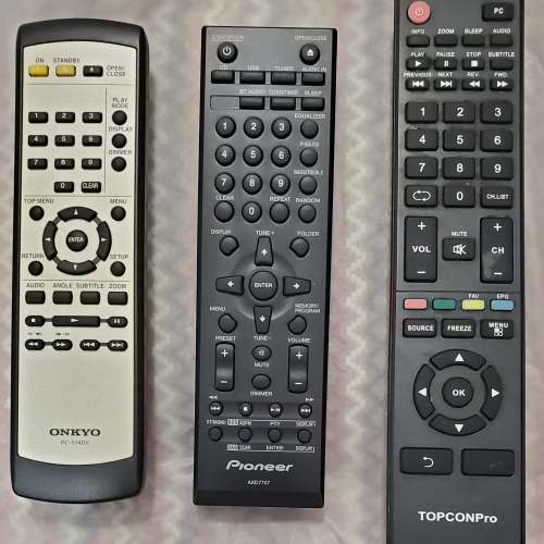 Onkyo, Pioneer, TOPCONPro remote control 搖控器