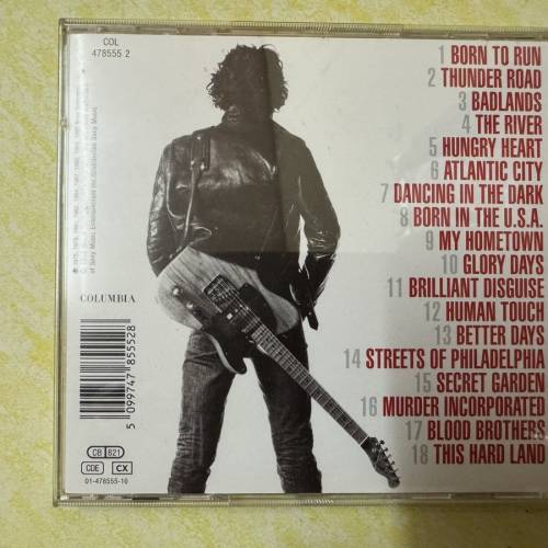 18 Track Music CD: Bruce Springsteen Greatest Hits 附歌詞書 with lyrics booklet
