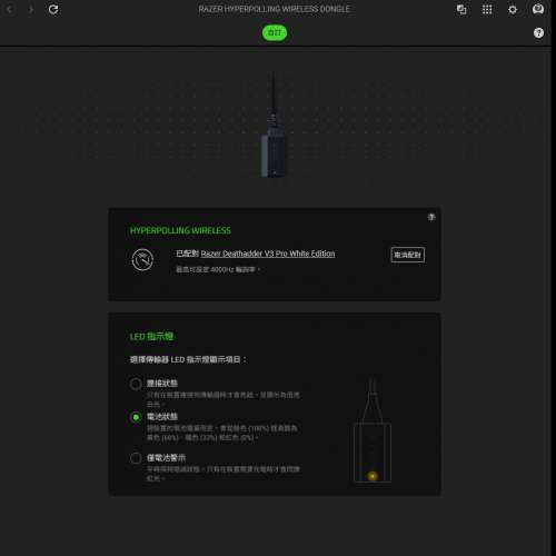Razer HyperPolling Wireless Dongle Hyper Polling 8000 Hz 無線傳輸接收器 for v...