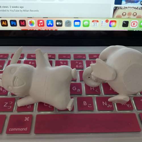 ★香港3D 打印模型 比卡超、儍鴨各1個全新☆未上色