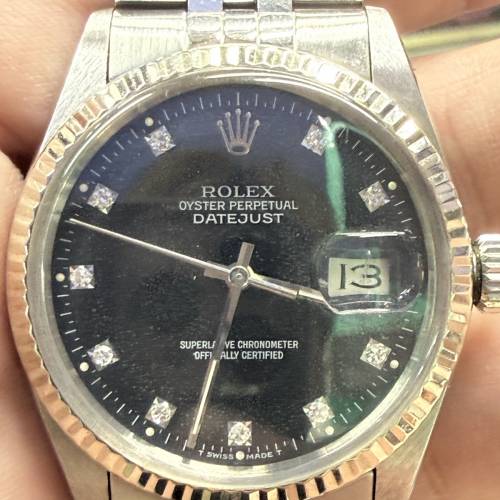 【經典收藏】Rolex 勞力士 Datejust 16014 原裝黑面十鑽（T Swiss Made T）36mm 經...