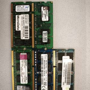 Laptop Notebook RAM 有SODIMM DDR3 DDR2