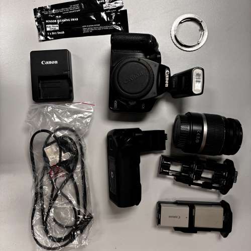 Canon 450d 連18-55 直倒 兩電 有盒 細燈 有袋 機有塵