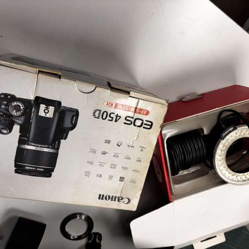 Canon 450d 連18-55 直倒 兩電 有盒 細燈 有袋 機有塵