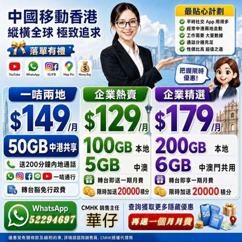 CMHK 上台出機 IPHONE 18系列即可訂購