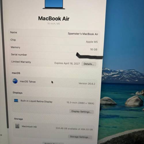 MacBook Air M5 15in 2026 512gb