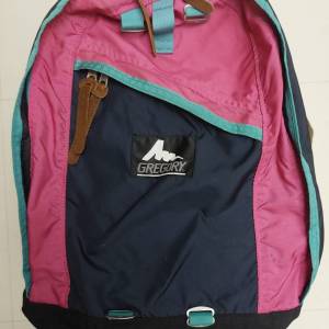 Gregory Day Backpack 經典粉紅藍 絕版美製舊logo