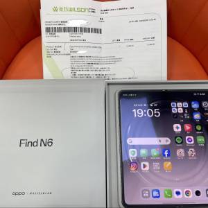 99%New OPPO Find N6 5G 16+512GB 銀色 香港行貨 有衛訊單 保養到2027年3月22日全套...