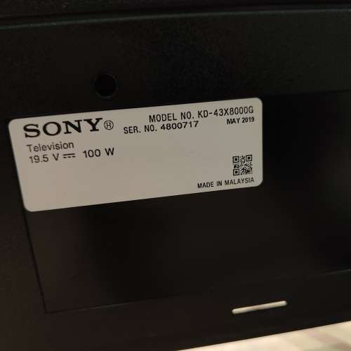 SONY KD-43X8000G 4K智能電視