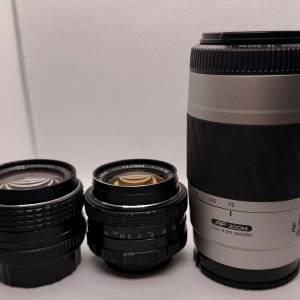 垃圾品鏡頭 每枝$100 (Pentax/minolta/fujinon)