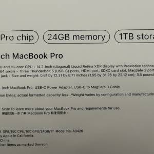 最新款 MacBook Pro M5 Pro 24GB1TB