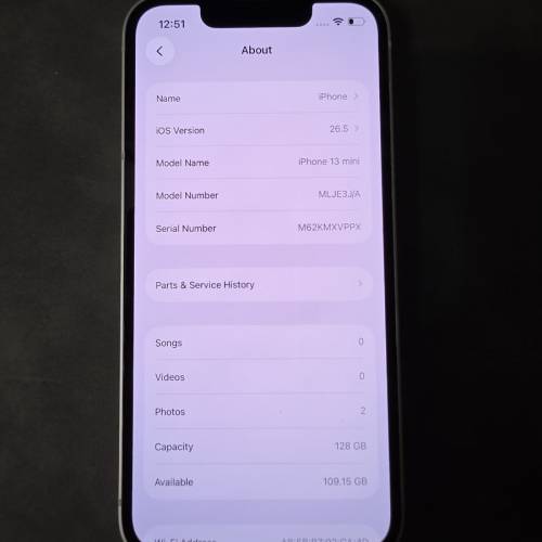 日版 iPhone 13 Mini 128GB 星光色