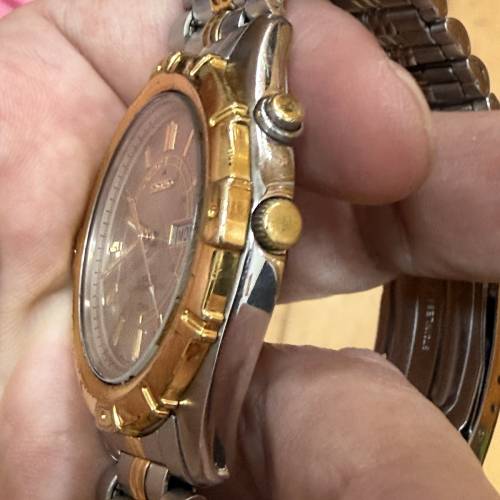 【全原裝】1994年古董精工 Seiko AGS 人動電能 5M23-6B10 雙色間金男士腕錶 (收藏/...