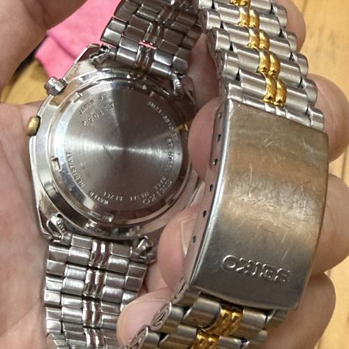 【全原裝】1994年古董精工 Seiko AGS 人動電能 5M23-6B10 雙色間金男士腕錶 (收藏/...