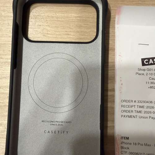 Casetify IPhone 18 Promax case black