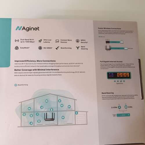 TP-Link Aginet EX141 AX1500 Wi-Fi 6 路由器