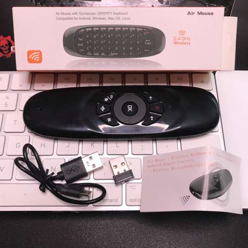 📺 Air Mouse with Gyroscope 2.4GHz Remote Control LIKE NEW 遙控器 TV 電視/電腦...