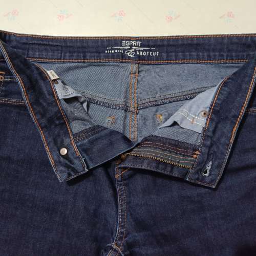 ESPRIT HIGH RISE BOOTCUT JEANS 女裝喇叭牛仔褲（深藍色）