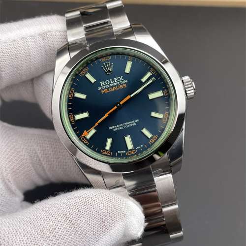 Rolex 勞力士 Milgauss m116400gv-0002 40mm 閃電 綠玻璃 藍面 VS出品