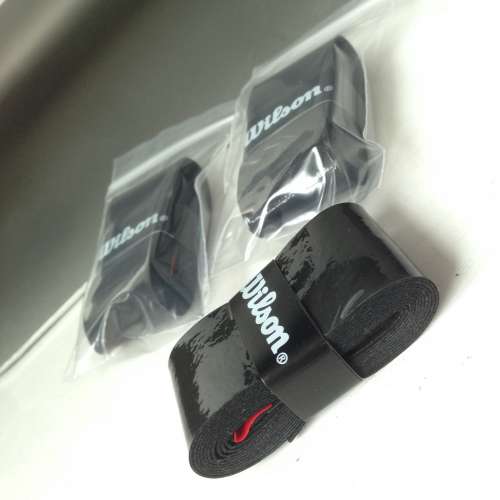 🎾 WILSON Overgrip 3pc Set BLACK NEW 全新 球拍 手帶 防滑帶 防滑膠 握把帶 握把...