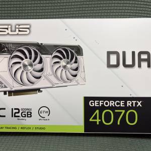 （升級放售有單有保養）ASUS Dual GeForce RTX&trade; 4070 White OC Edition 12GB GDDR6X