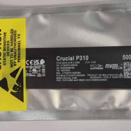 Crucial P310 M.2 SSD 500GB
