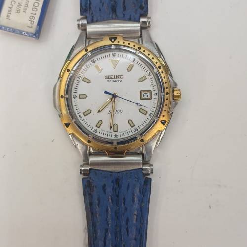 罕有全新Vintage Seiko 7N47-6A00 100m 2-Tone Quartz Watch