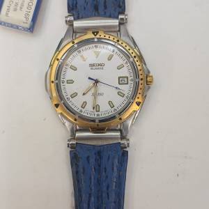 罕有全新Vintage Seiko 7N47-6A00 100m 2-Tone Quartz Watch