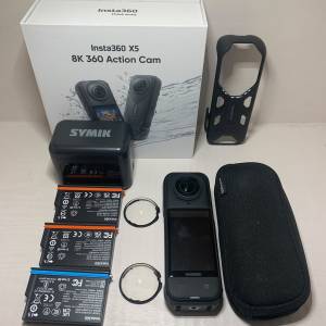 [觀塘實體店] 二手 Insta360 X5 (共3電+充電器+控溫握套+鏡頭保護蓋鏡) 行貨 *S724...