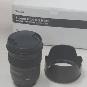 SIGMA 50mm F1.4 DG HSM Art EF mount + VILTROX EF-EOS R 轉接環