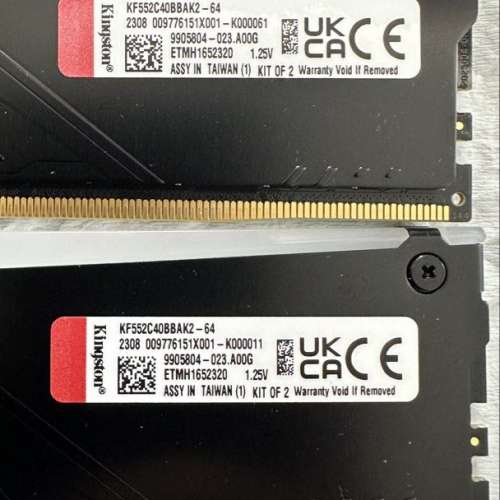 Kingston FURY BEAST DDR5 記憶體 32GB x 2條(共64GB)