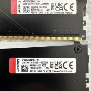 Kingston FURY BEAST DDR5 記憶體 32GB x 2條(共64GB)